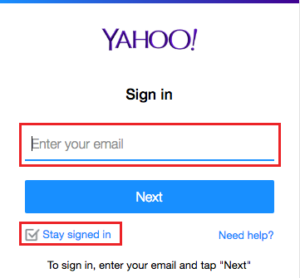 mail yahoo sign in