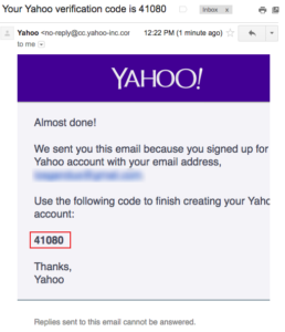 sign up yahoo with your own email address